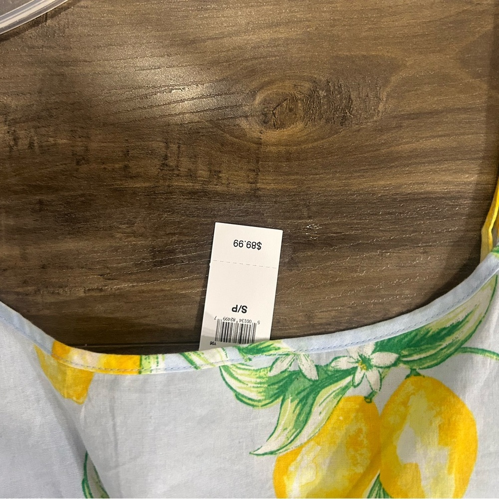 GAP Lemon Print Summer Women’s Midi Dress - Picture 2 of 4